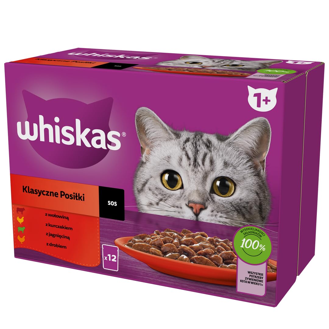 WHISKAS Adult Wet Cat Food in Jelly 40x85g Fish Favourites