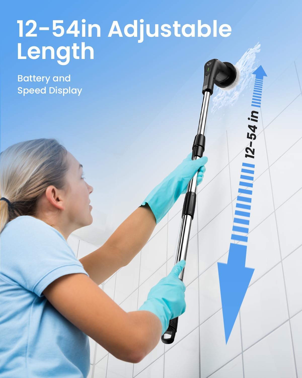 Leebein Electric Spin Scrubber, Cordless Cleaning Brush for Bathroom, Home
