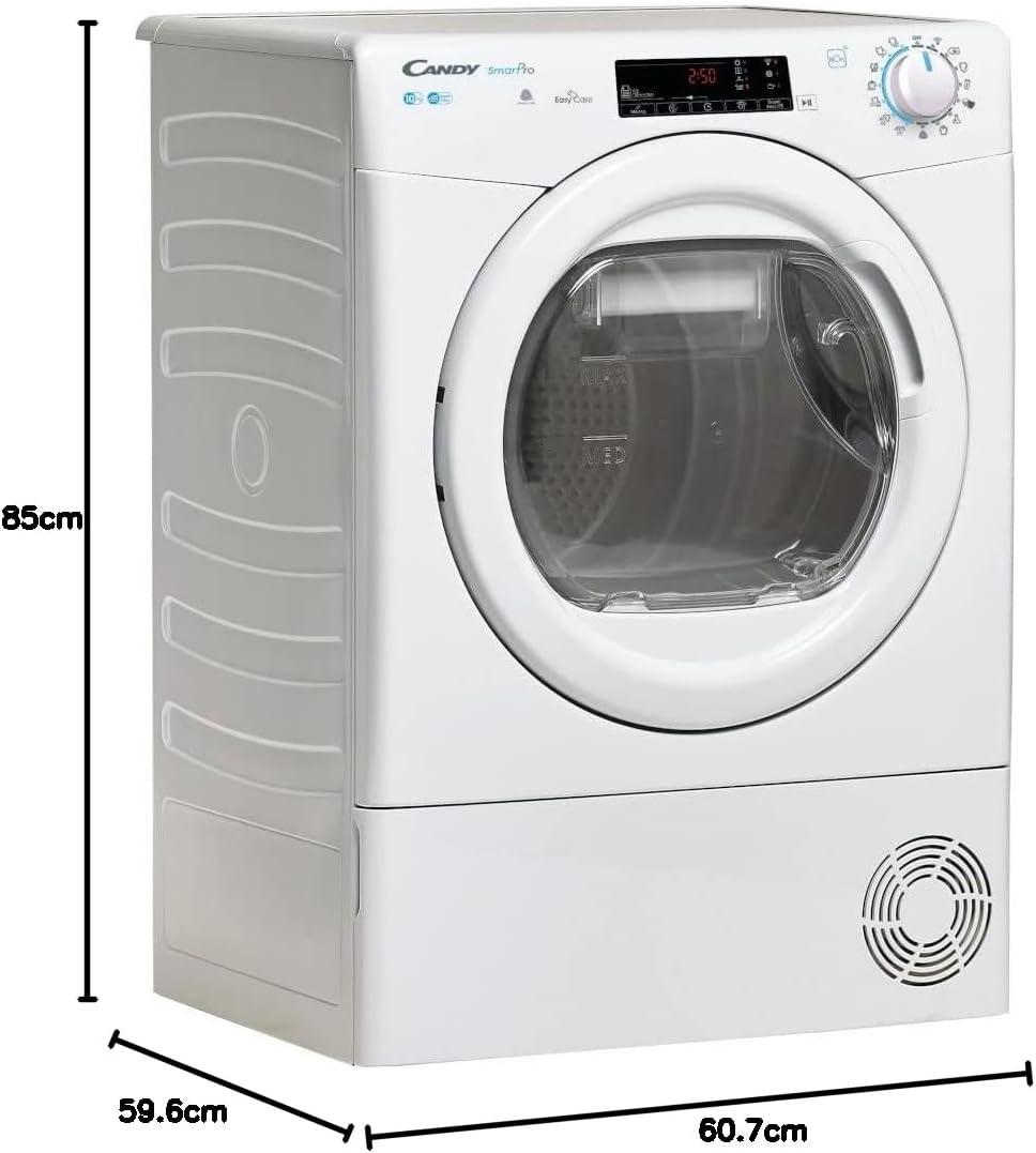 Candy CSOEC10TE 10kg Condenser Tumble Dryer, Sensor Dry, EasyCase, WiFi, White