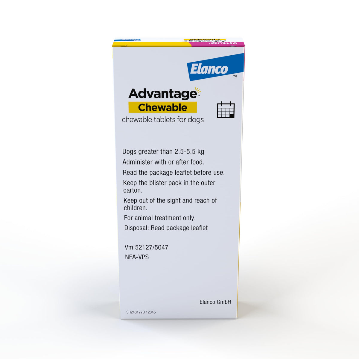 Advantage Chewable 450mg Chewable Tablets for Dogs >11 - 22kg (3 pack), Flea and Tick Treatment, Fast Acting Kills Fleas Within Hours, Prevention Lasts For A Month, Easy To Administer