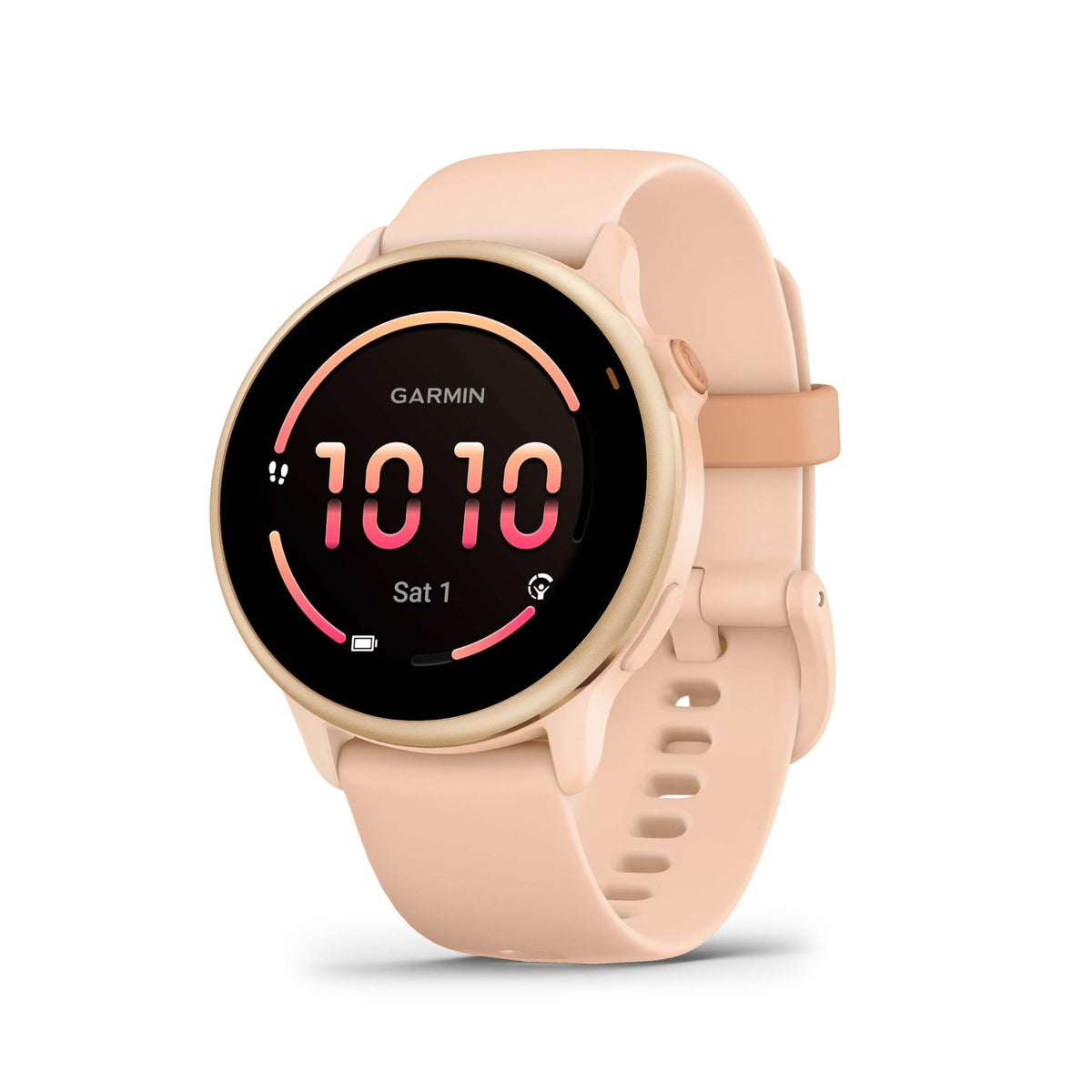 Garmin vívoactive 6, 42mm GPS smartwatch, AMOLED touchscreen, all-day health monitoring, personalised fitness features, advanced sleep coaching, Music, up to 11 days battery life, Bone/Lunar Gold