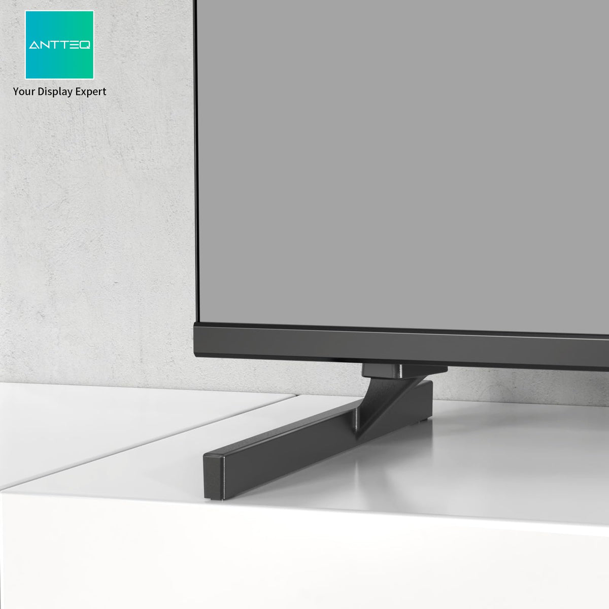 Antteq 32 Inch TV, Central Stand Design TV 720P Freeview HD Dolby Audio DVB T2/S2 LED Television, HDMI USB Media Player Monitor PS5 Xbox, Standard Nonsmart TV Small Screen for Bedroom Kitchen Black