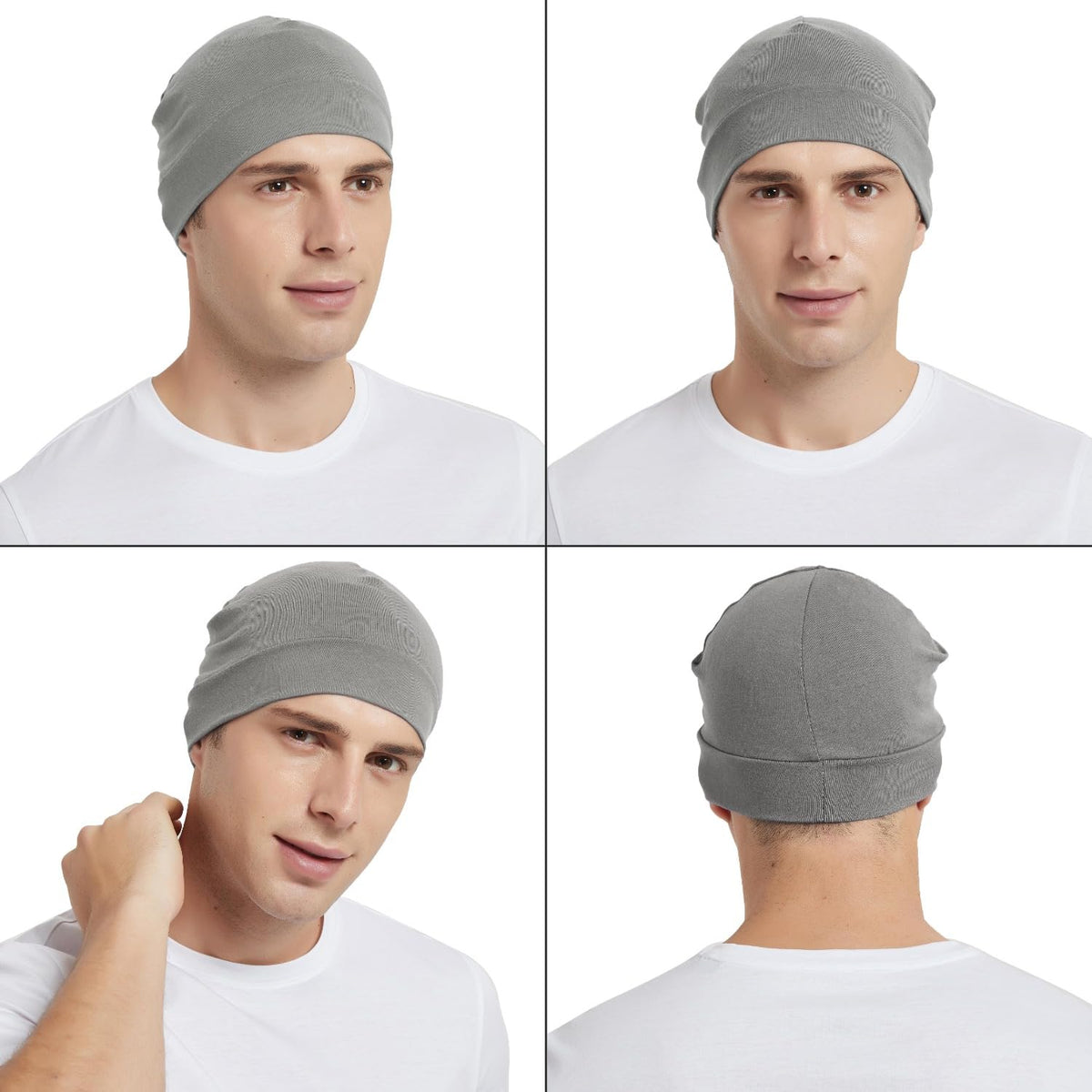 EINSKEY 100% Cotton Skull Caps for Men, Multipurpose Daily Wear Beanie Hat