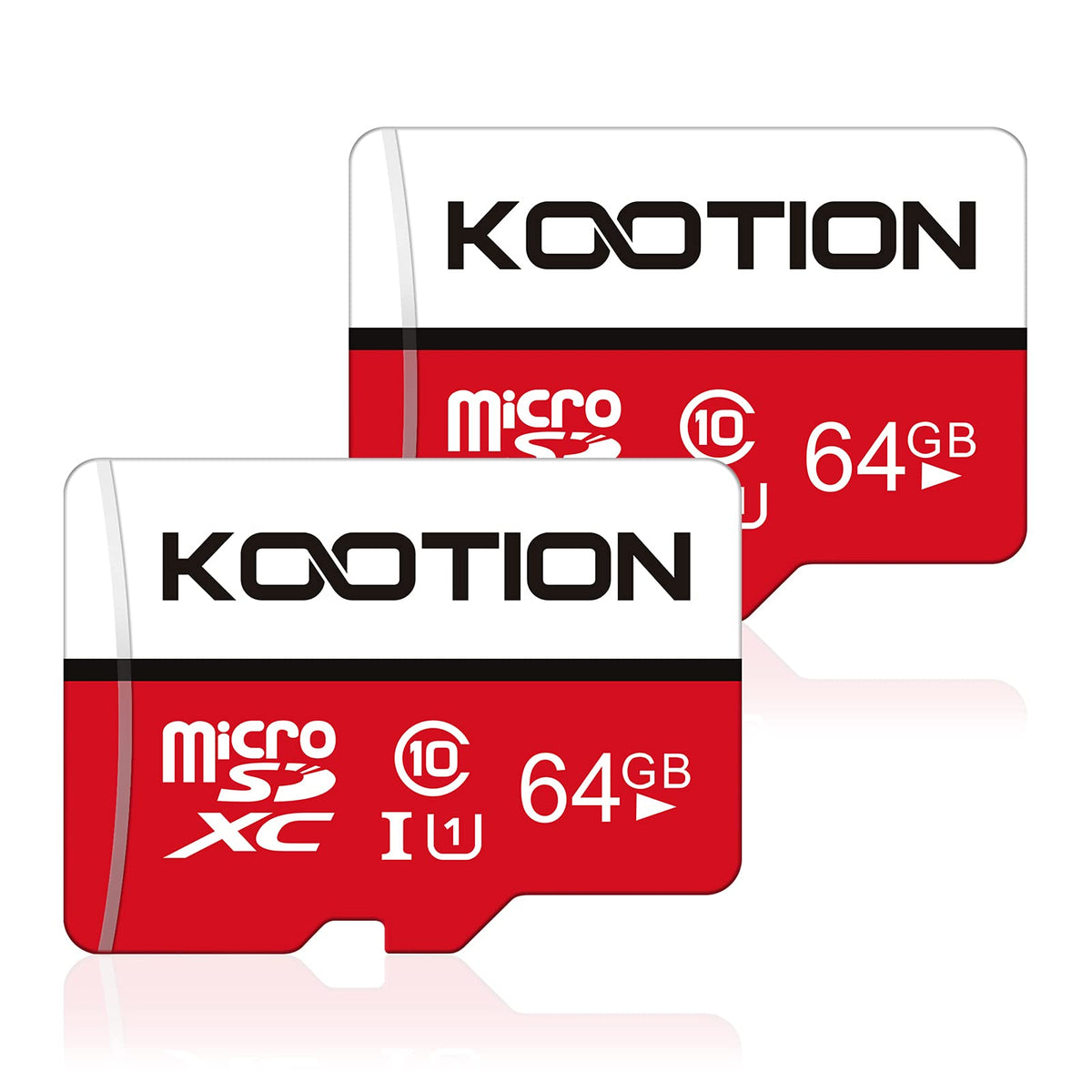KOOTION 64GB Micro SD Card, UHD Video for GoPro, Action Camera, Drone, Smartphone, R/W up to 80/20MB/s MicroSDXC Memory Card UHS-I U1 Class 10