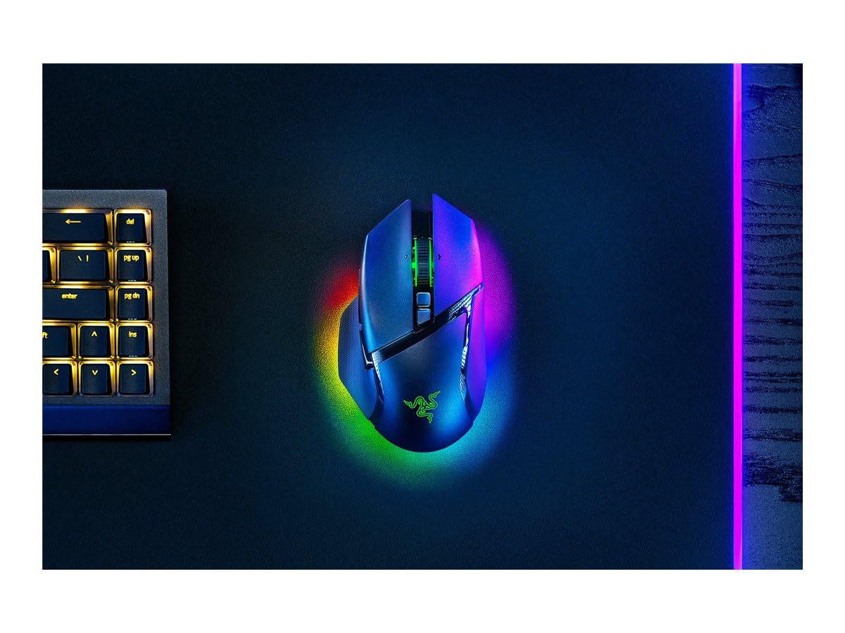 Razer Basilisk V3 - Wired Customisable Gaming Mouse (10+1 Programmable Buttons, HyperScroll Tilt Wheel, 11 Chroma RGB Lighting Zones, Optical Mouse Switches, Focus+ 26K DPI Optical Sensor) Black