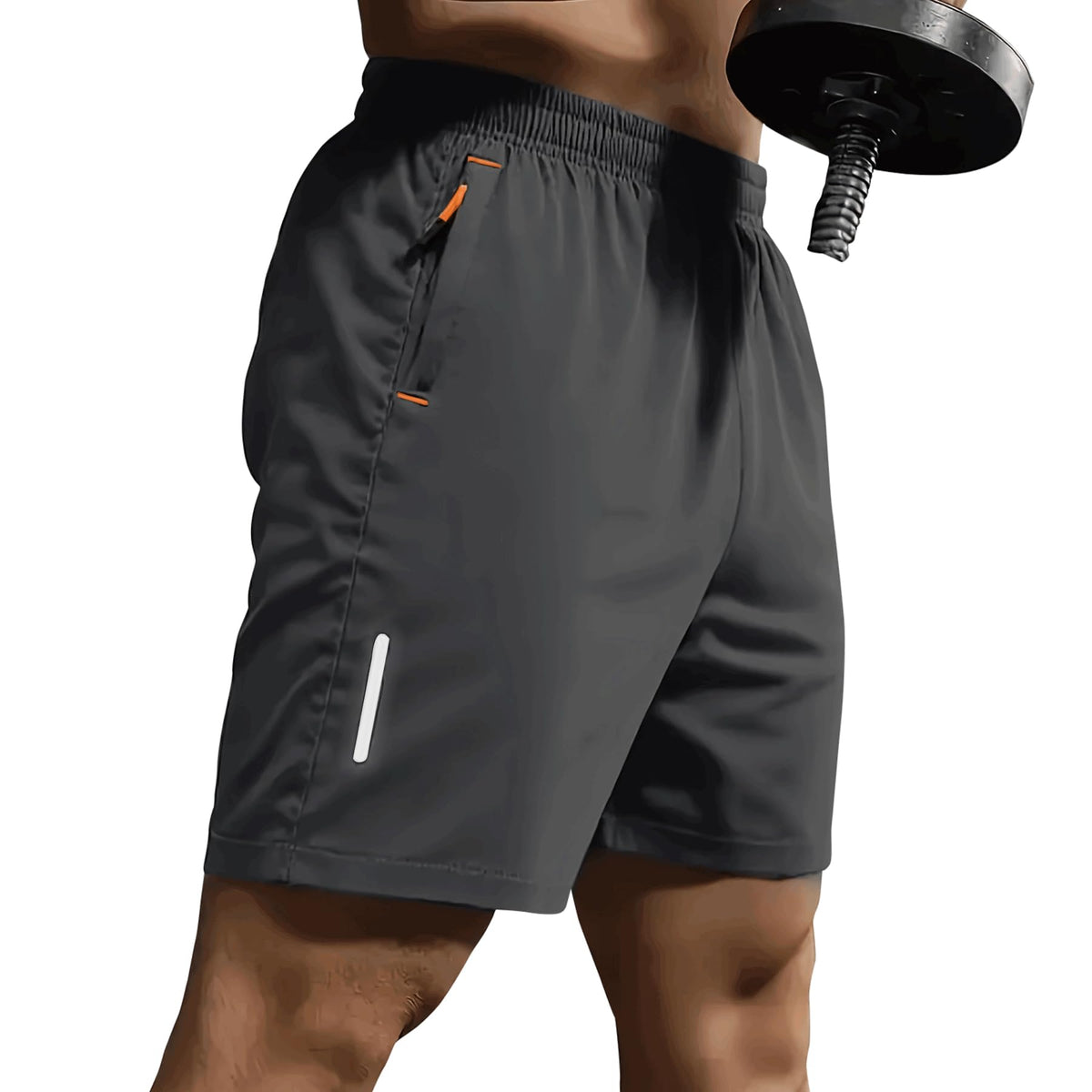 SHAGGA 3 Pack Gym Shorts Men Lightweight Quick Dry Sports Short Inseam 7 with Zipper Pockets for Running Fitness Joggers