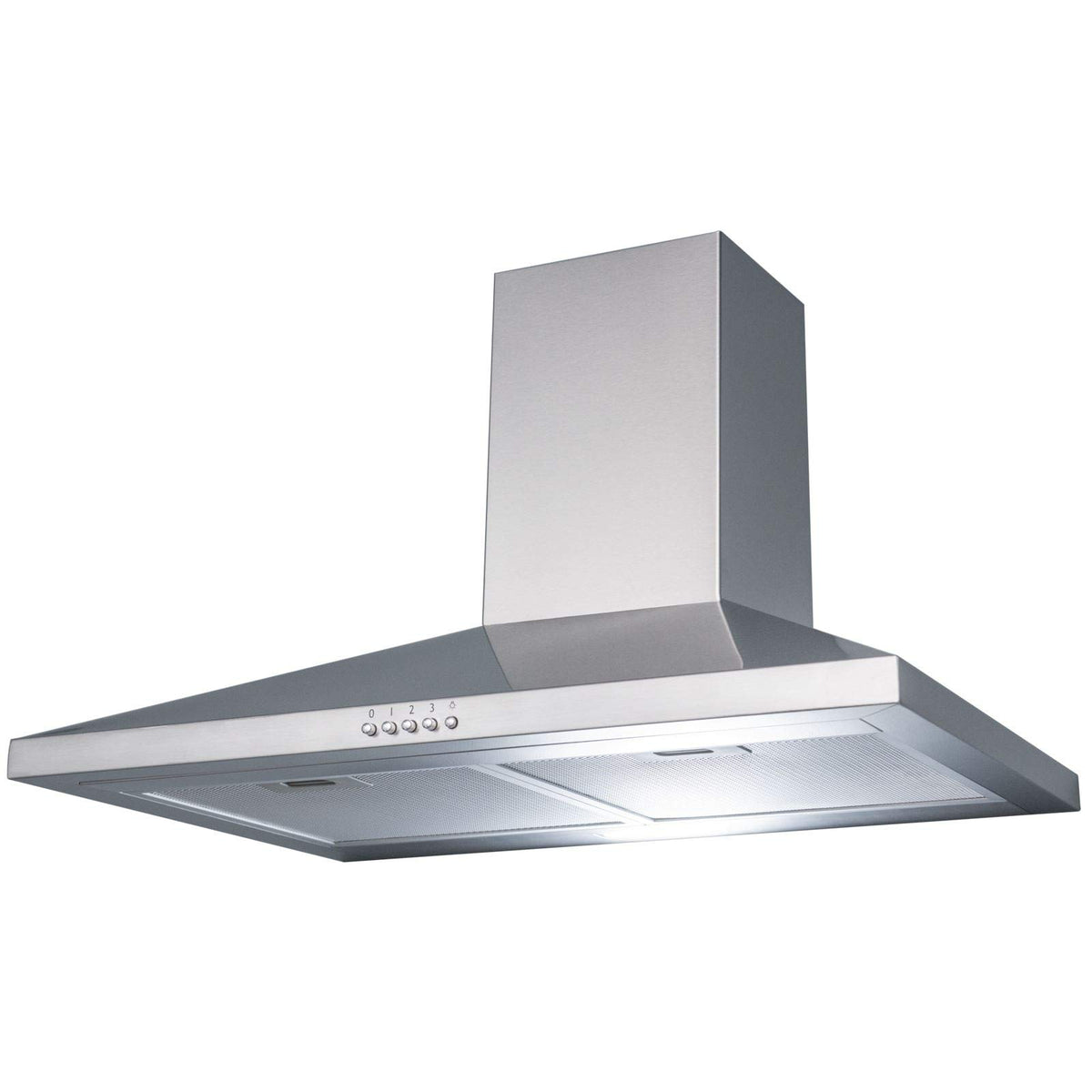 SIA 60cm Chimney Cooker Hood Kitchen Extractor Fan, Black, CHL60BL