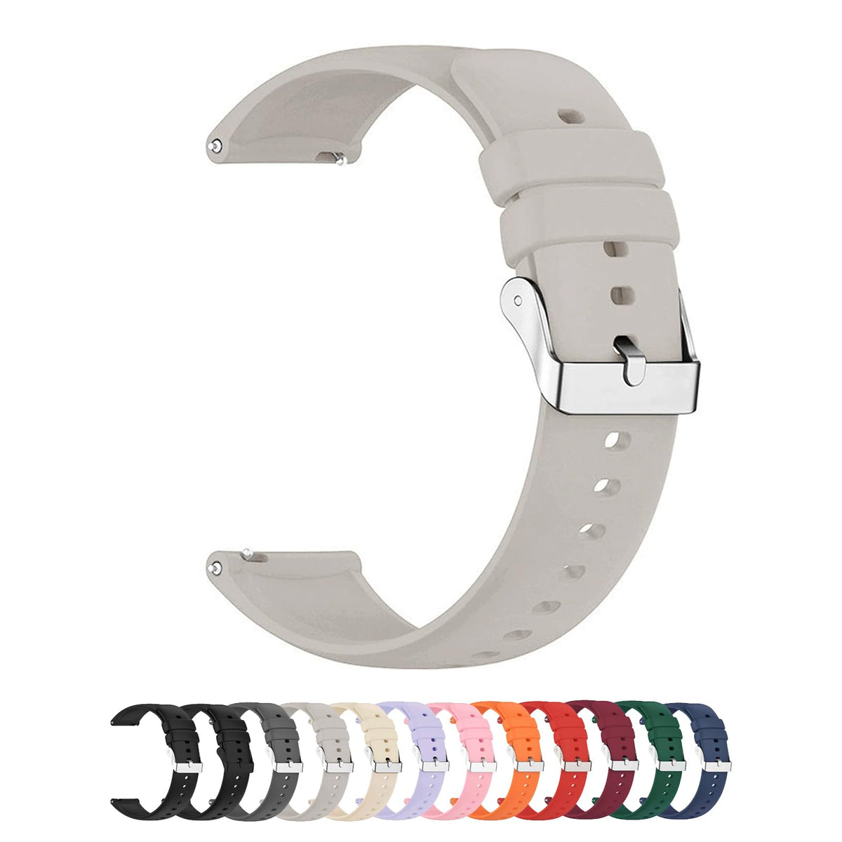 Silicone Strap,Quick Buckle Waterproof Soft Strap,Watch strap