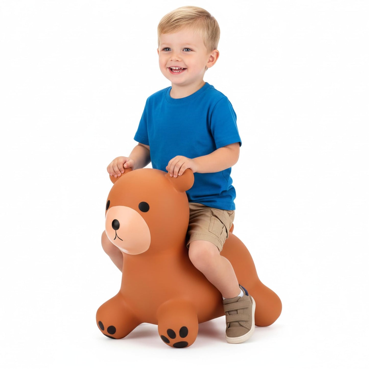 Green Dino Animal Bouncy Jump Space Hopper Inflatable Ride On Kids Children's Fun Toy Gift For Boys Girls Indoors Outdoors Pump Included PA7041