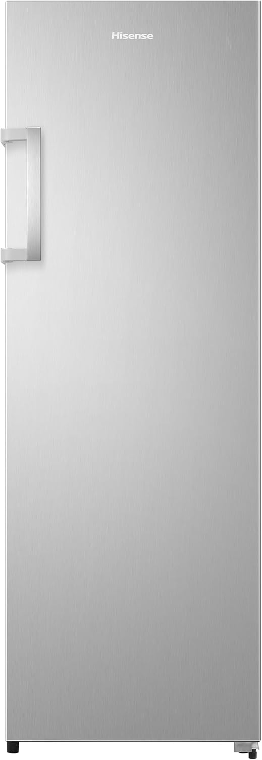 Hisense FV298N4ACE Tall Freestanding Freezer 240 Litre Capacity Total No Frost with LED Display 59D x 59.5W x 172H cm - Stainless Steel, Silver