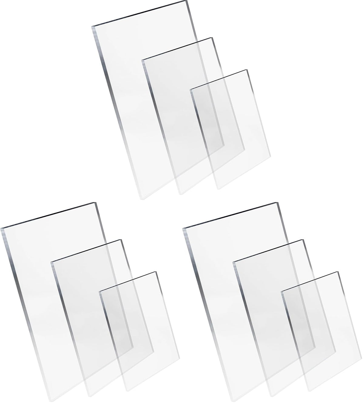 Pixly® Crystal Clear Acrylic Perspex Plastic Sheet | Transparent | A5 A4 A3 | 2mm/3mm/5mm Thickness - Multipurpose Crafting, DIY and More (Thickness: 3mm, A4-210mm x 297mm) (Pack of 3)