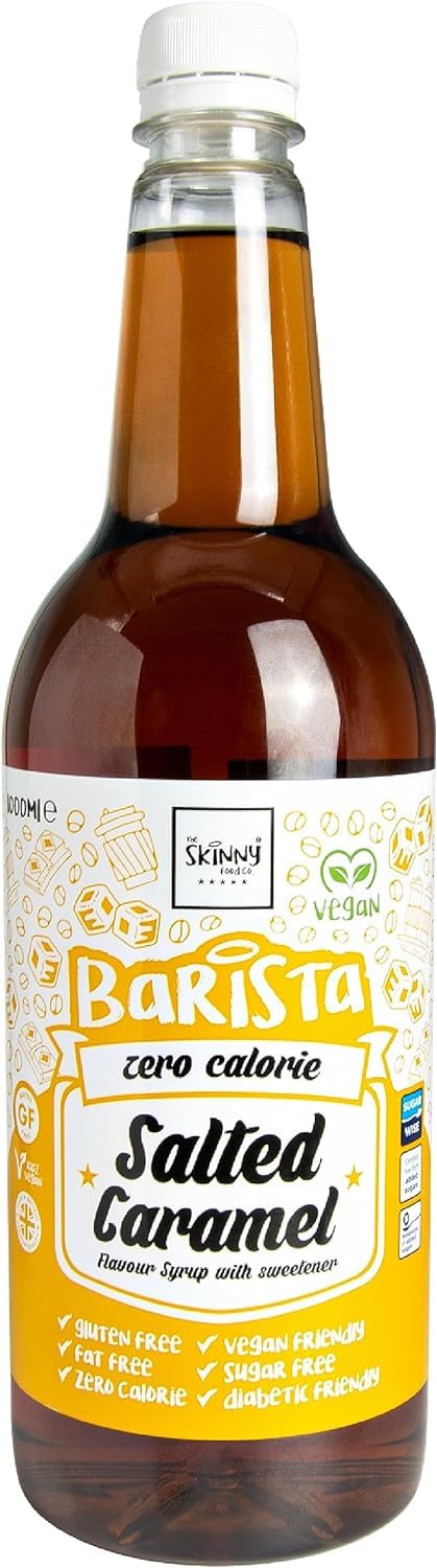 Skinny Food Co Butterscotch Syrup Zero Calorie 1L - Sugar Free Coffee Syrup