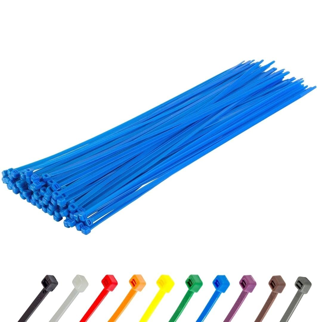 Gocableties Small Silver Cable Ties, 100mm x 2.5mm, Pack of 100, 4” Premium Nylon Zip Ties, Plastic Tie Wraps, Secure Self-Locking Mechanism, for Home, Garden, Office and DIY