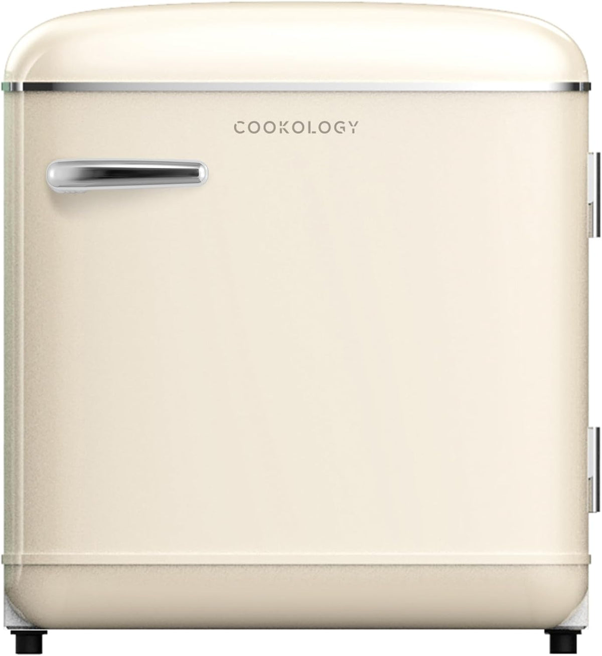Cookology 47L Retro Tabletop Mini Fridge, Cream, 48.5cm Wide, Free-Standing