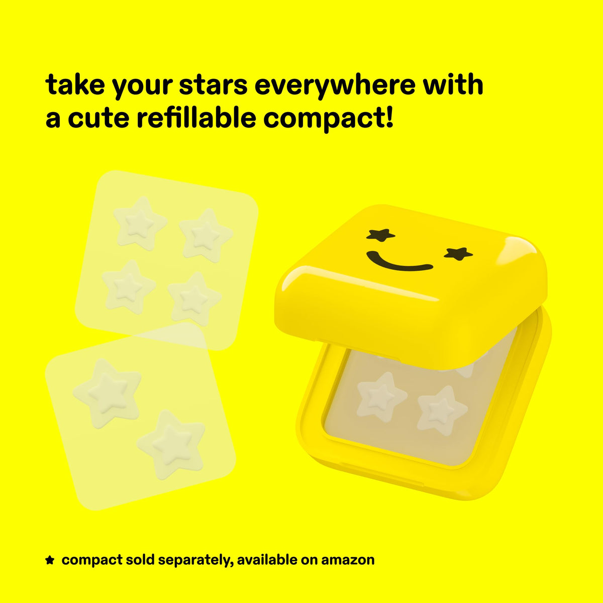 Starface Hydro-Star® Black Hydrocolloid Star-Shaped Pimple Patch, 96 ct