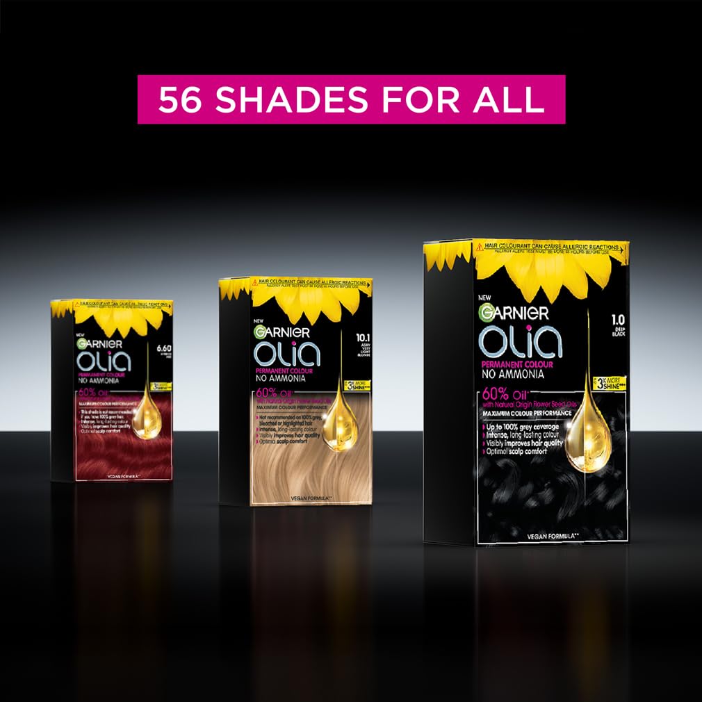 Garnier Olia Luminous Long-Lasting Permanent Hair Colour, 5.0 Brown