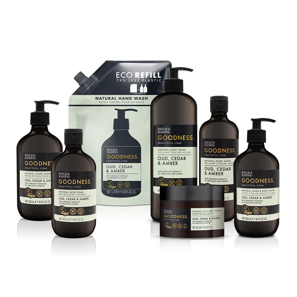 Baylis & Harding Goodness Natural Body Wash 500ml 3 pack