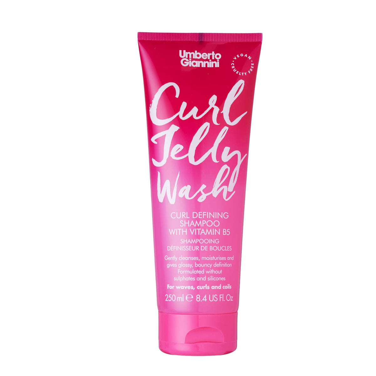 Umberto Giannini Curl Jelly Scrunching Jelly & Creme De Curl Control Cream Duo for Curly or Wavy Hair, Vegan & Cruelty Free, 2 Pack