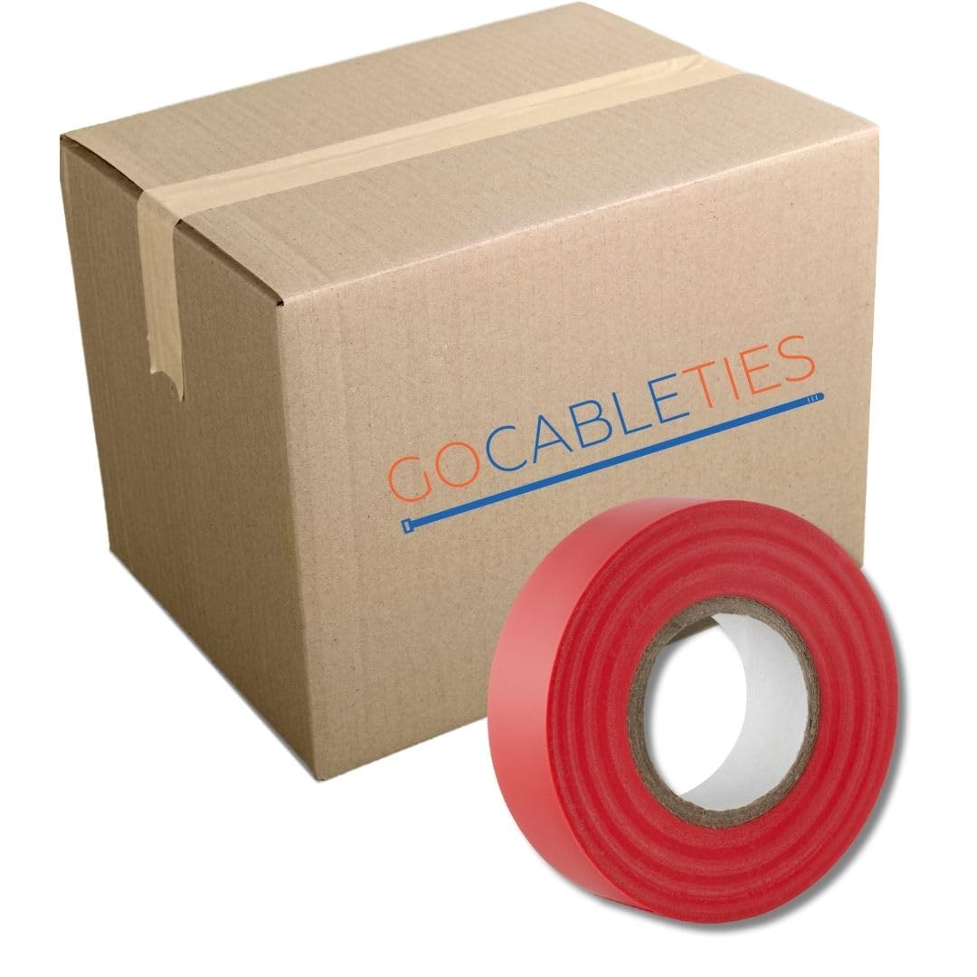 Gocableties Grey Electrical Tape, 19mm x 20m, Strong Self-Adhesive PVC Insulation Tape for Insulating, Repairing and Protecting Electrical Wires, 2 Rolls