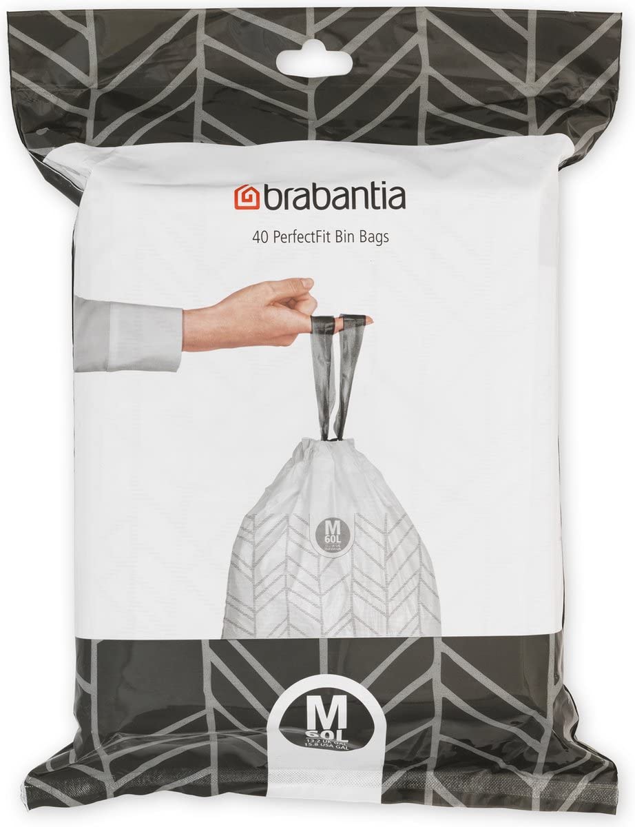 Brabantia Heavy Duty Perfect Fit Bin Liners (5 Packs of 20) 10-12 Litre
