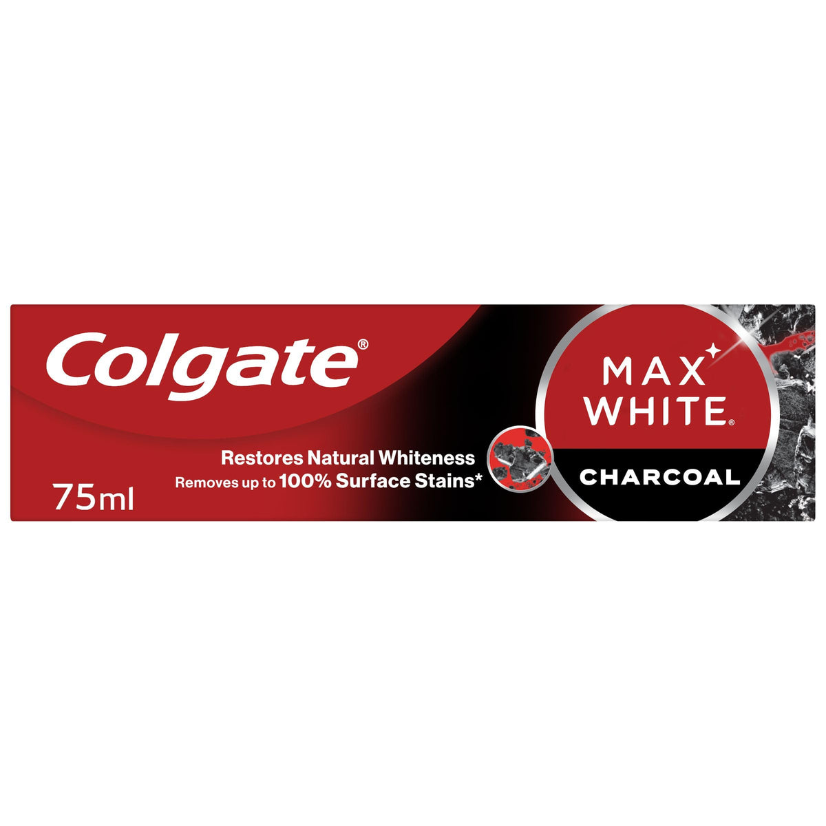 Colgate Max White Purple Reveal Teeth Whitening Toothpaste - Clinically Proven to Remove up to 100% of Surface Stains** - Fluoride Toothpaste - Colgate Multipack - 4 X 75ml