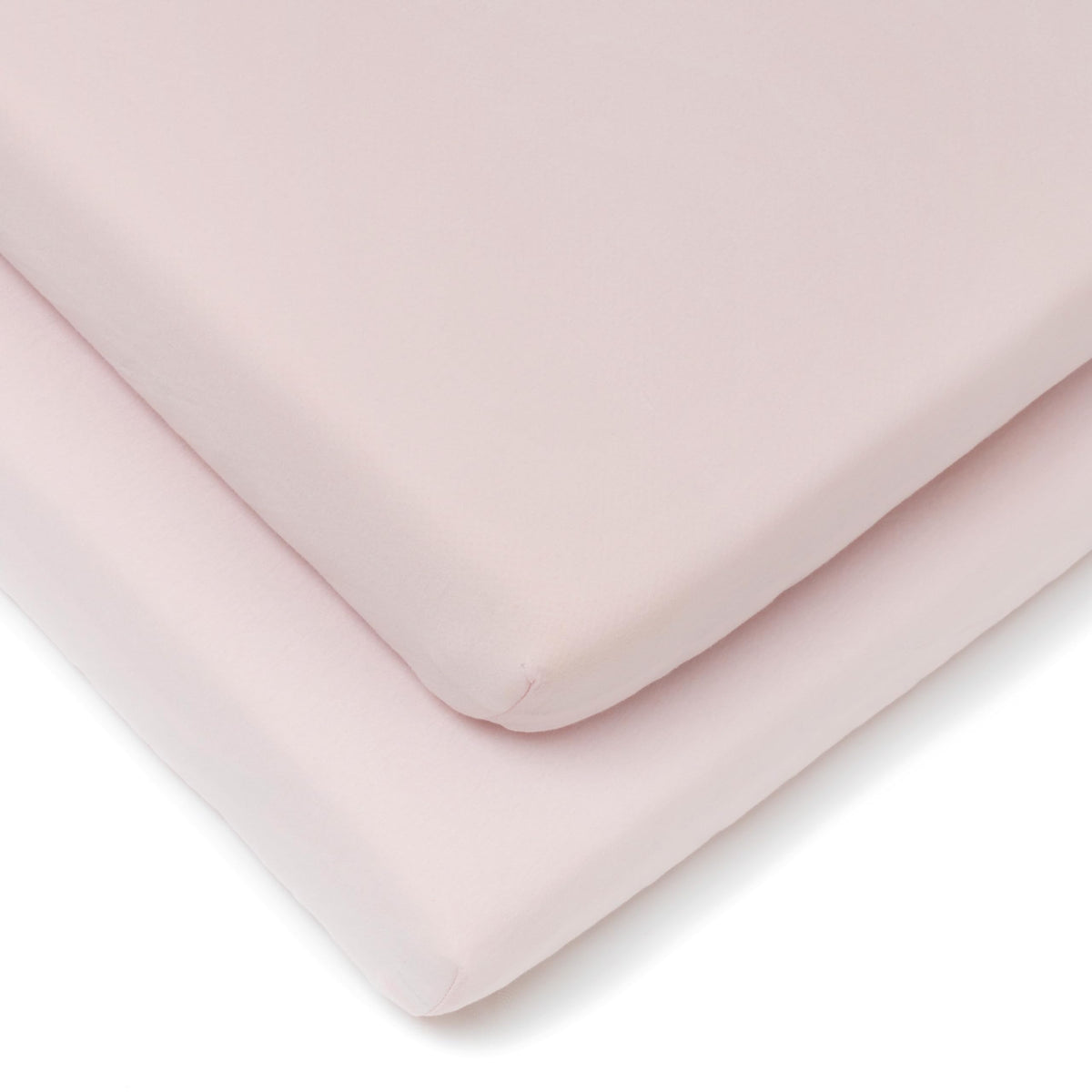 Clair de Lune 2 Pack Fitted Jersey Cotton Cot Sheets 60 x 120 cm (White)
