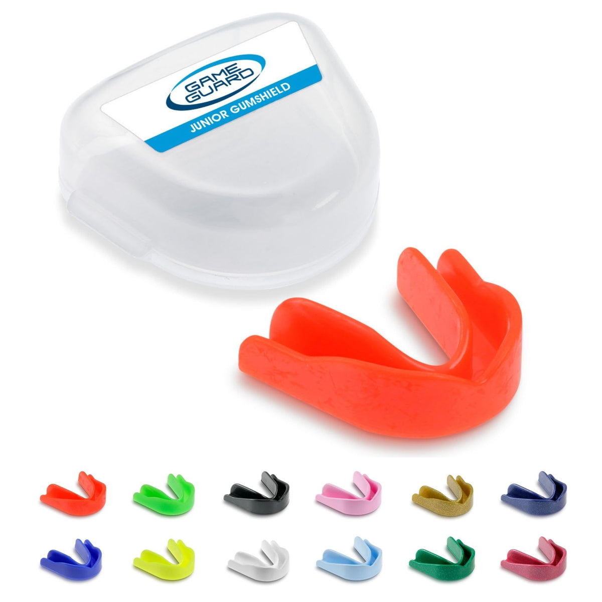 GAME GUARD Sports Mouthguard – Easy Fit Boil & Bite Gum Shield for Kids/Junior (Age 8+) – Mouth Guard for Rugby, Hockey, GAA – Ideal for Schools and Clubs (Baby Pink)