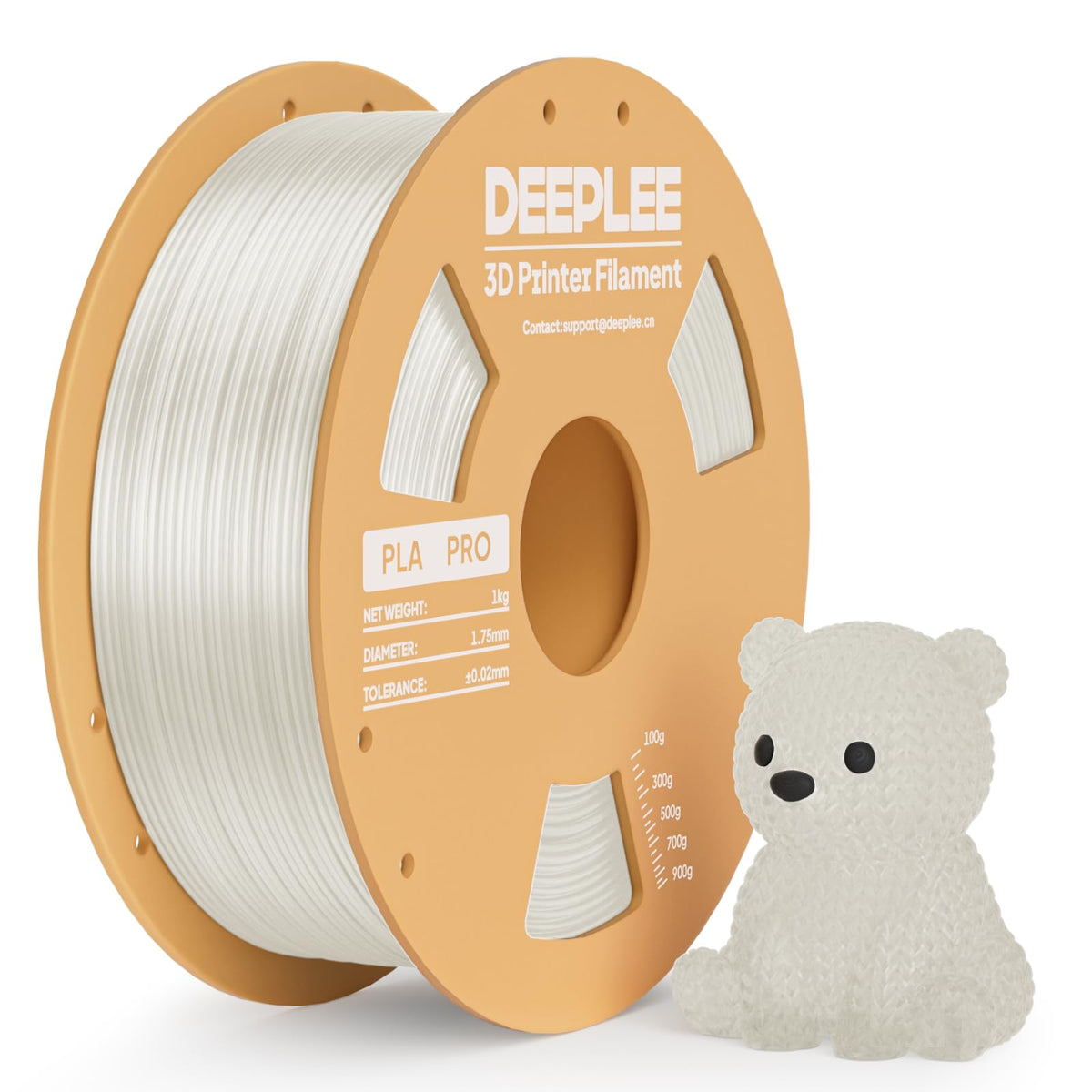 DEEPLEE PLA Filament 1.75mm PLA Pro White*1