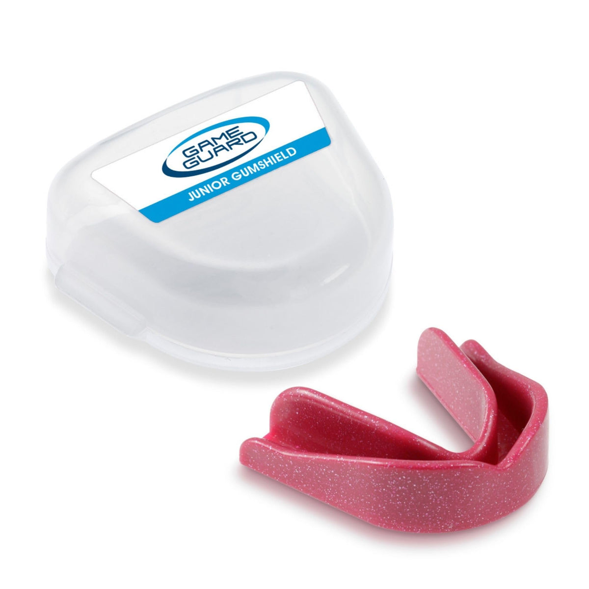 GAME GUARD Sports Mouthguard – Easy Fit Boil & Bite Gum Shield for Kids/Junior (Age 8+) – Mouth Guard for Rugby, Hockey, GAA – Ideal for Schools and Clubs (Baby Pink)