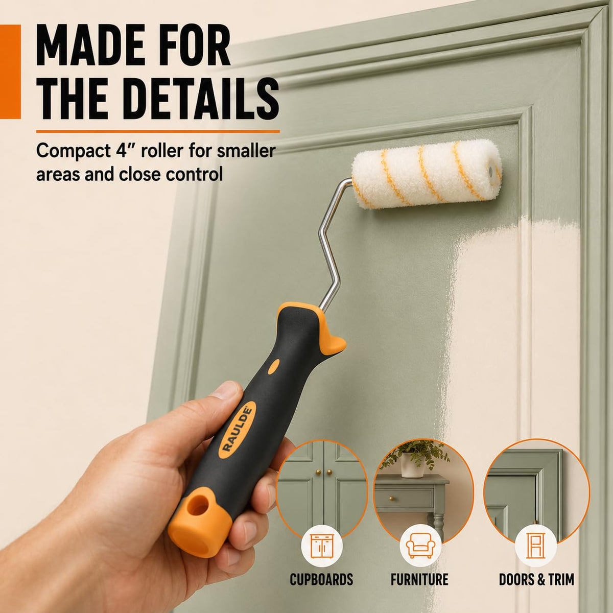 RAULDE Paint Rollers and Trays Set of 21- Roller Sets for Painting - Paint Brush and Rollers Set - Rollers for Painting - Wall Paint Roller - Home Painting Kit