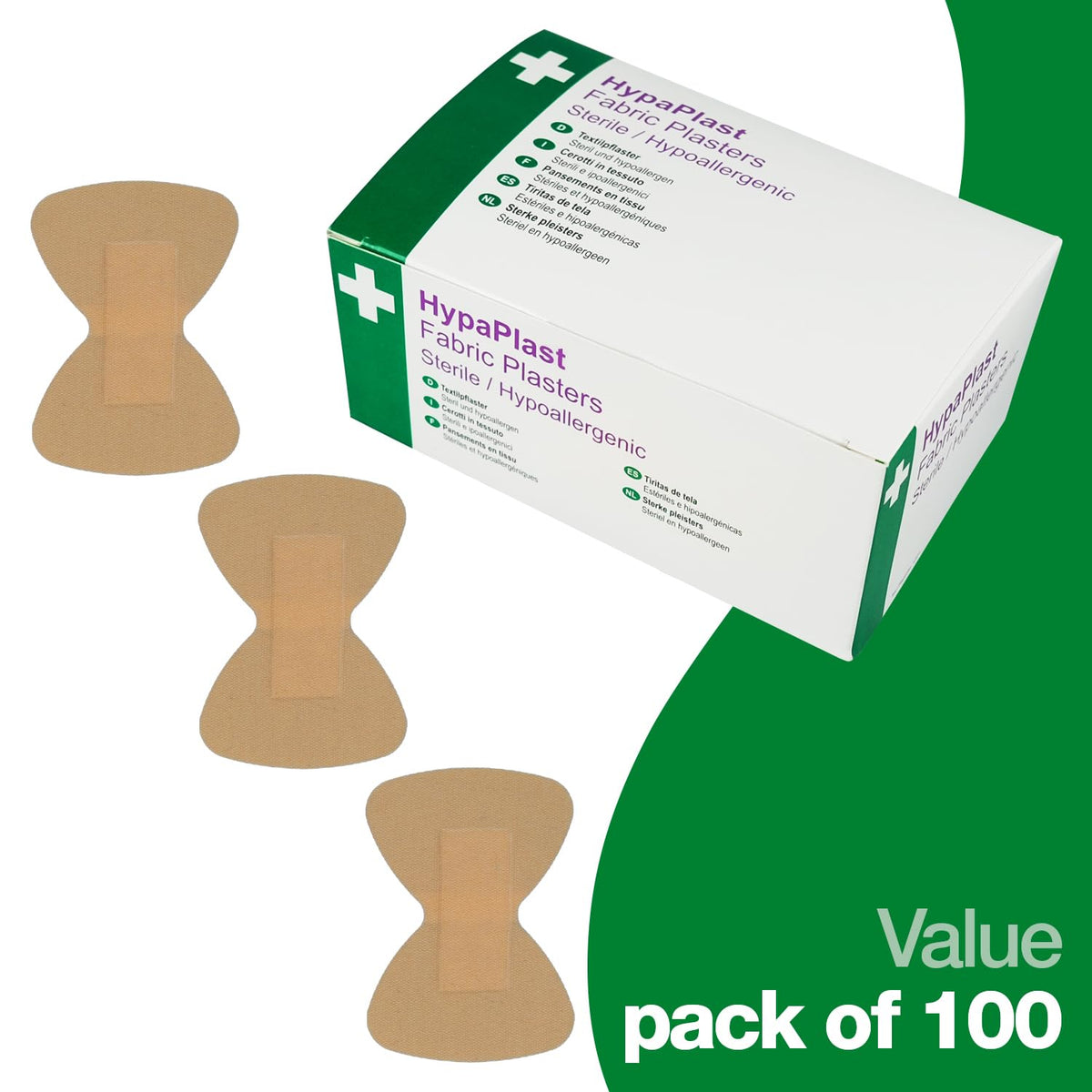 Safety First Aid Group HypaPlast Pink Washproof Plasters, 7.2 x 2.5 cm (Pack of 100)