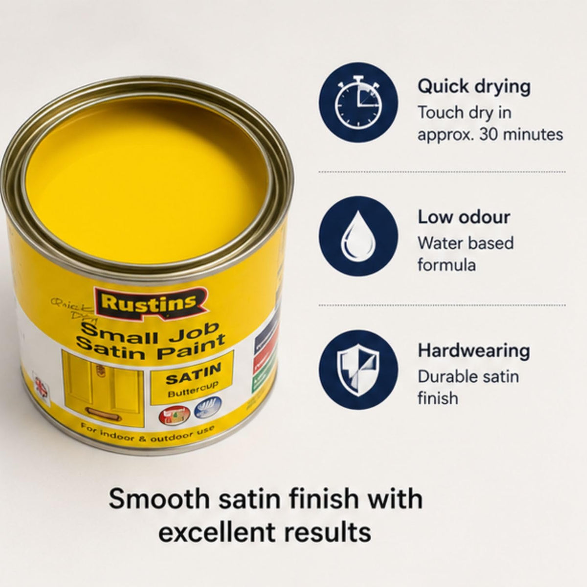RUSTINS Small Job Satin Paint Chocolate 250ml