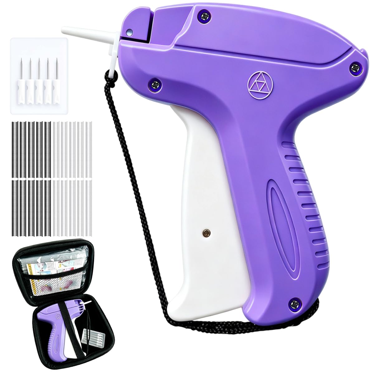 Stitchy Quick Clothing Fixer, Mini Stitch Gun for Clothes, Clothing Stitch Tagging Gun with Case,Stitchy Tool with 6 Needles,1500 Black & 1500 White 5mm Micro Fasteners