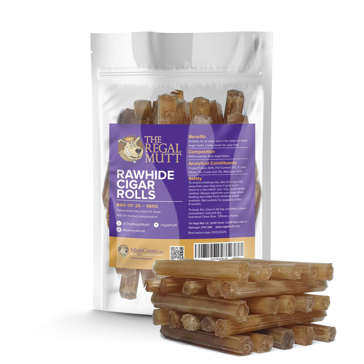 The Regal Mutt - Chewy Twists with Chicken - 1kg Bag