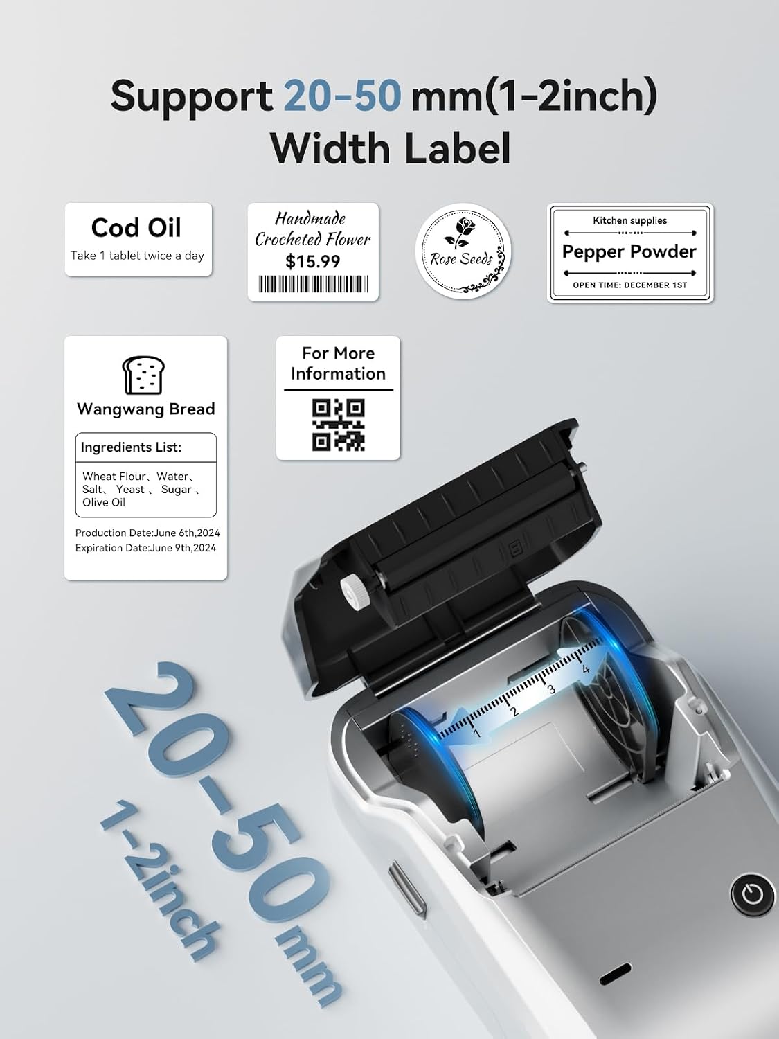 NIIMBOT B1 2-Inch Label Maker, Portable Thermal Printer for Small Business