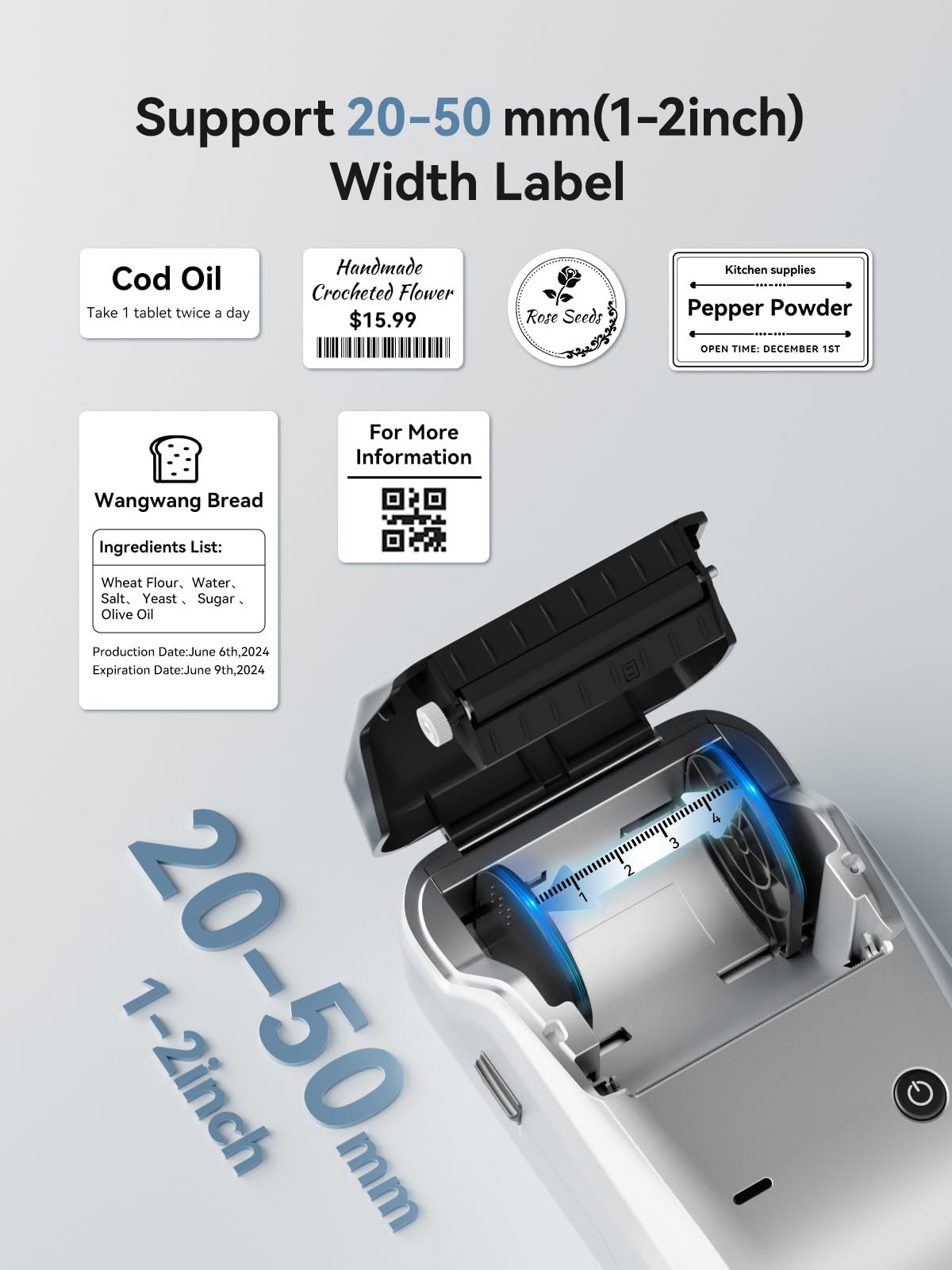 NIIMBOT B1 2-Inch Label Maker, Portable Thermal Printer for Small Business