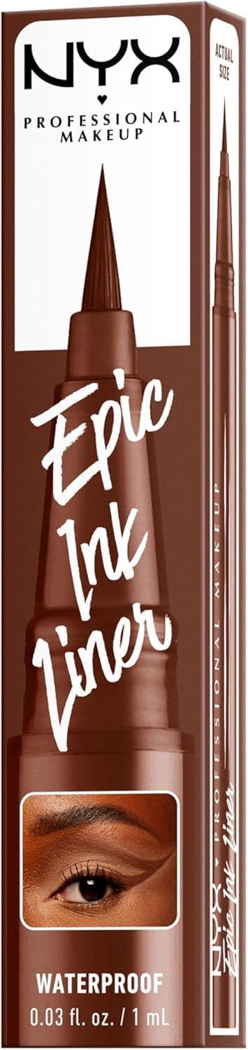 NYX Professional Makeup Eye Liner, Epic Ink Waterproof Liner, Black