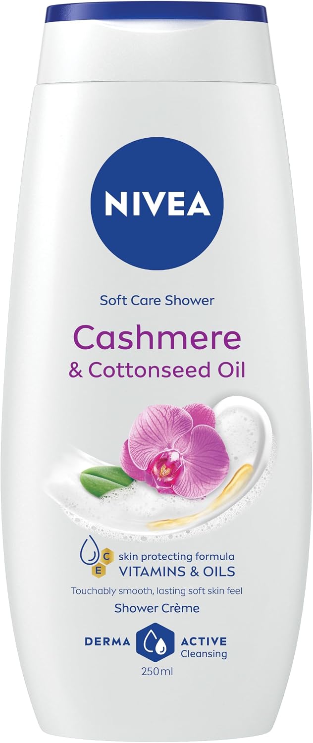 NIVEA Cashmere and Cottonseed Oil Soft Care Shower Gel, 250 ml