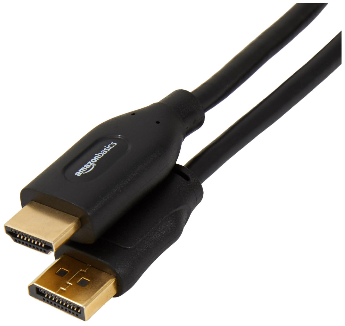 Amazon Basics DisplayPort to HDMI Display Cable, Uni-Directional, 4k@30Hz, 1920x1200, 1080p, Gold-Plated Computer Monitor Projector Plugs, 6 foot - Pack of 10, Black