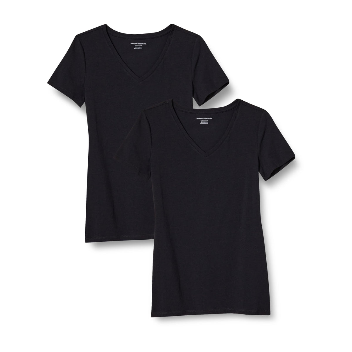 Amazon Essentials Women's Regular-Fit Short-Sleeve V-Neck T-Shirt, Multipacks