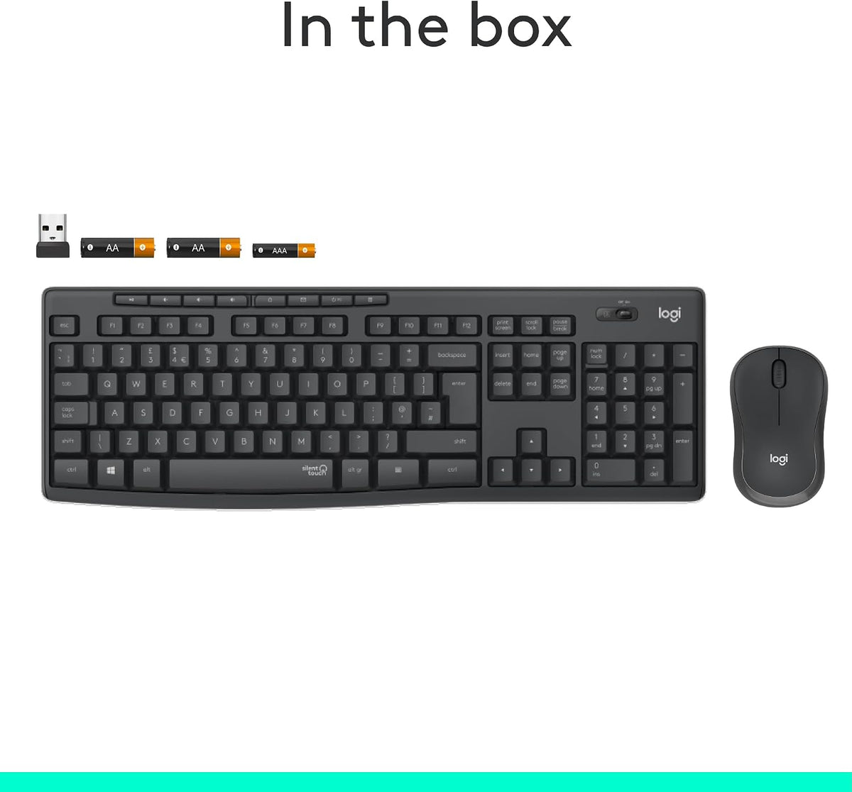 Logitech MK295 Silent Wireless Mouse & Keyboard Combo