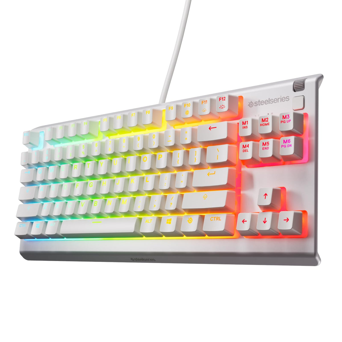 SteelSeries Apex 3 TKL Gaming Keyboard - Silent Keyboard, Tenkeyless PC Keyboard - 8-Zone RGB Illumination - IP32 Water & Dust Resistant - English QWERTY Layout, Black
