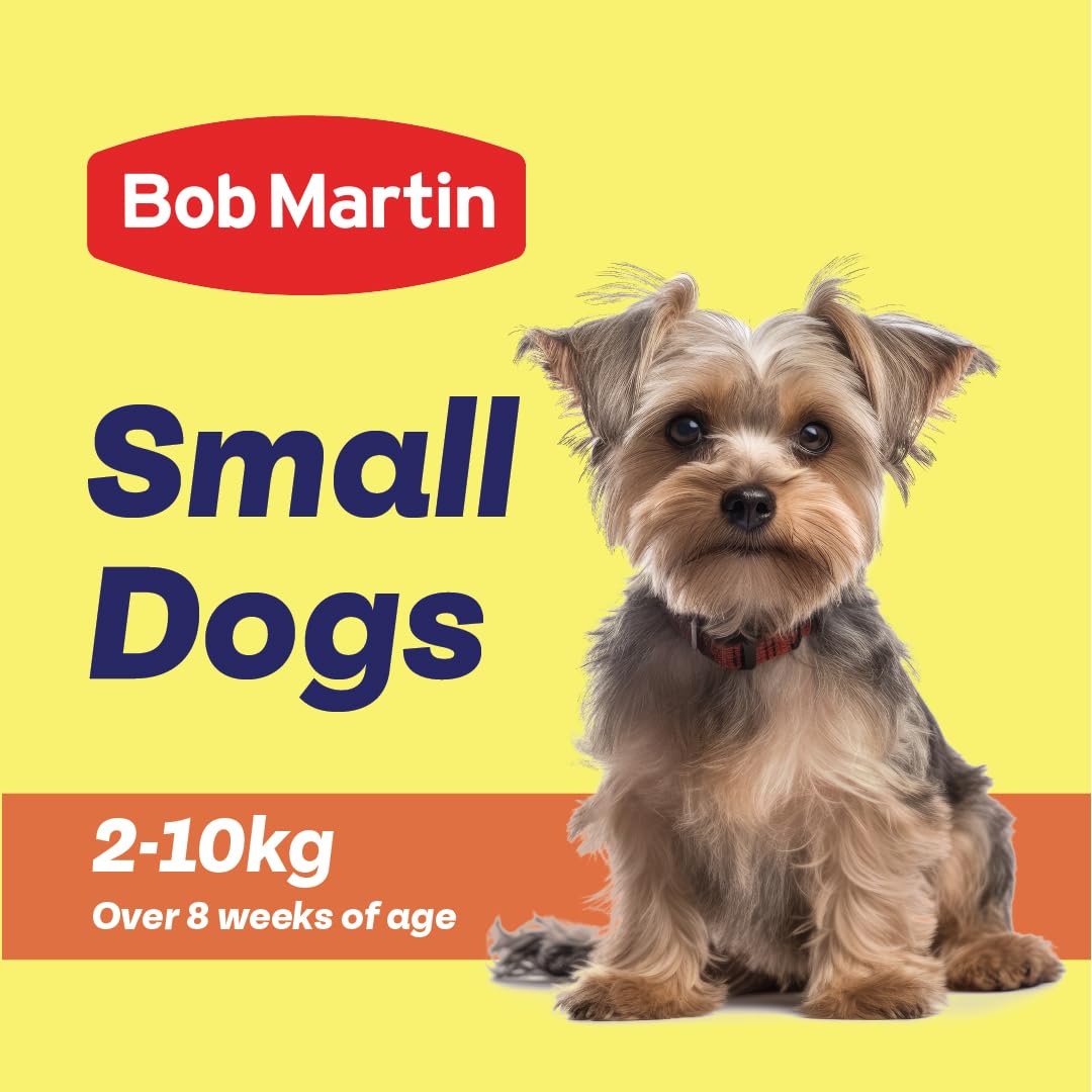 Bob Martin Clear Spot On Flea Treatment for Small Dogs (2-10kg) - Kills Fleas & Ticks (3 Pipettes)