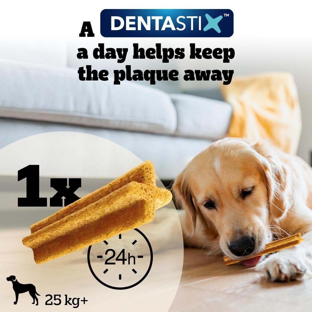 PEDIGREE DENTASTIX - Dental Dog Chews - Adult Large Dogs 25kg+ - 4 x 28 Sticks - Megapack of Dog Dental Sticks