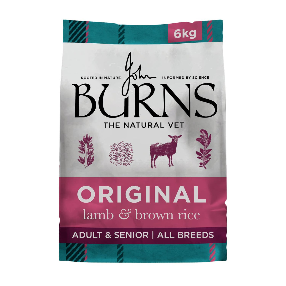 Burns Pet Nutrition Hypoallergenic Complete Dry Dog Food Adult and Senior Dog Original Chicken and Brown Rice 12 kg