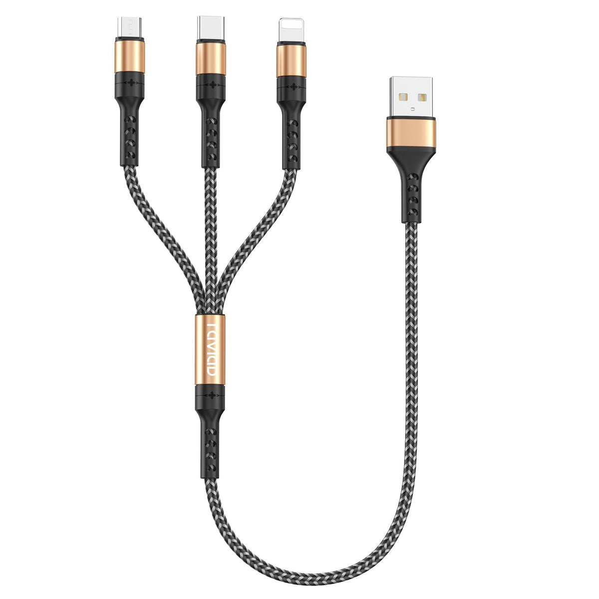 RAVIAD Multi Charger Cable, 3 in 1 Charger Cable 3A USB Fast Charging Cord