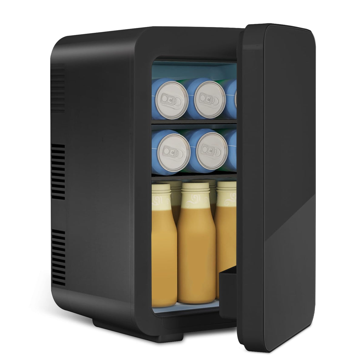ARTETHYS Mini Fridge for Bedrooms, 10L Small Portable Car Fridges