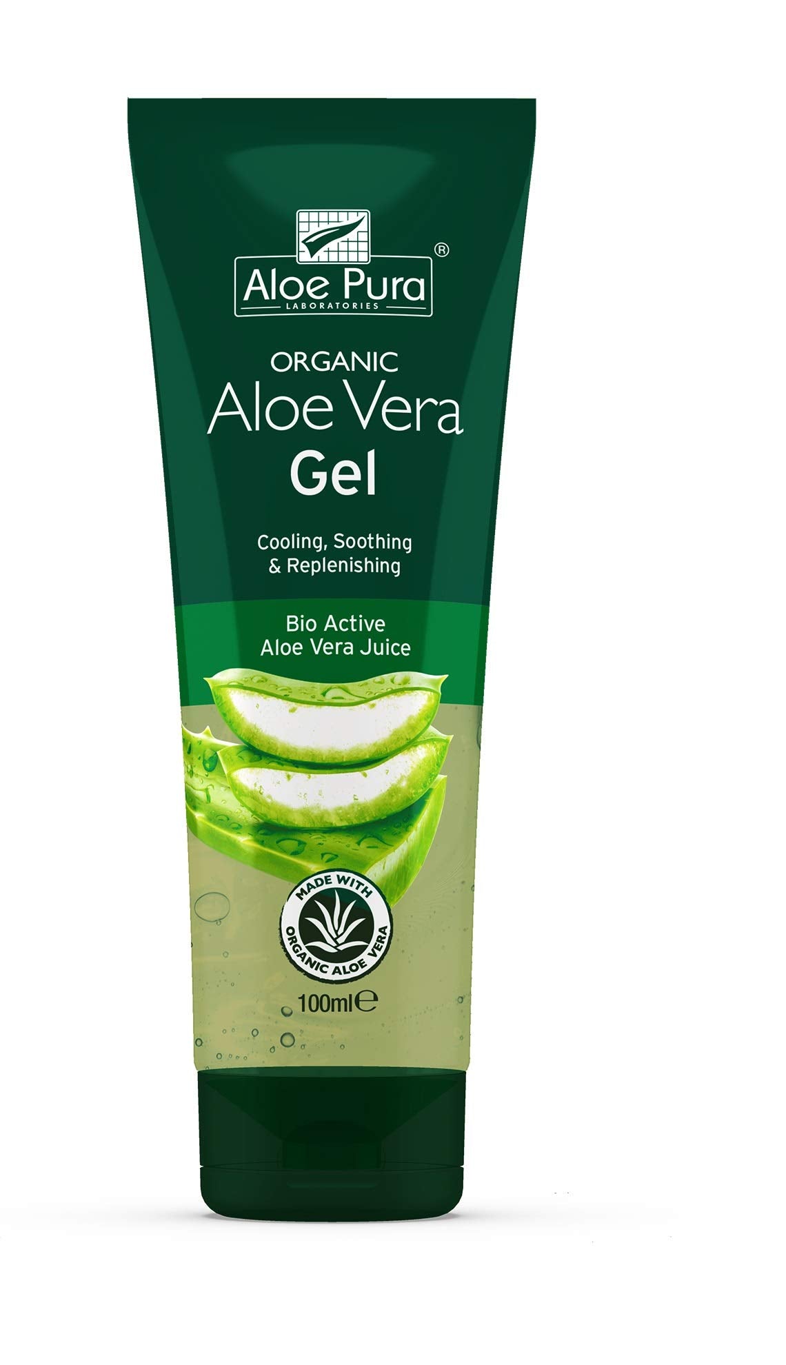 Aloe Pura, Organic Aloe Vera Gel, Natural, Vegan, Cruelty Free, Paraben & SLS Free, Cooling, Soothing, 100ml
