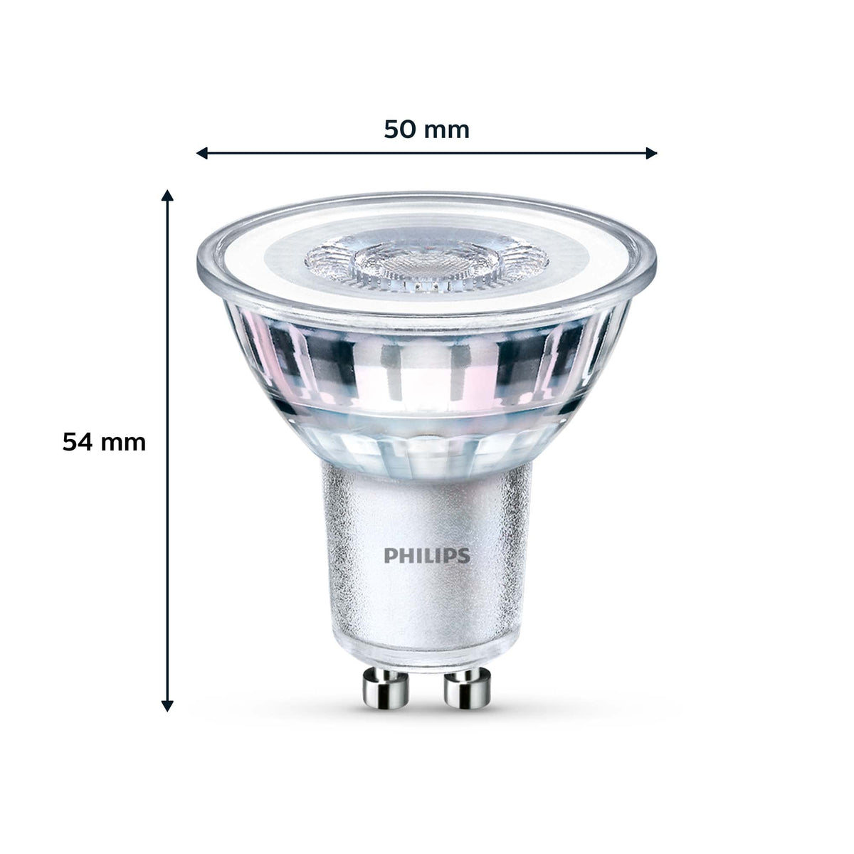 PHILIPS Classic Spotlight LED Bulb, GU10, Pack of 6