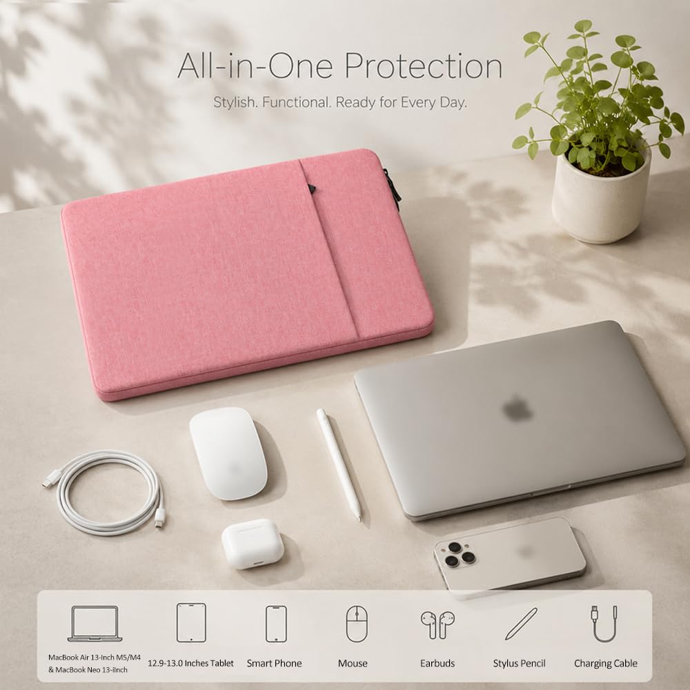 ProElife 13-Inch Laptop Sleeve for MacBook Air 13.6 M5/M4 & MacBook Neo